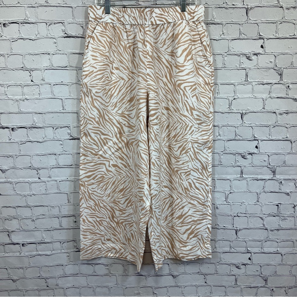 Nicole Miller Linen Pants Wide Leg Size XL
